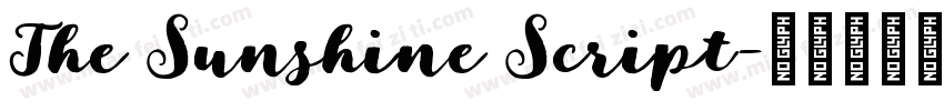 The Sunshine Script字体转换